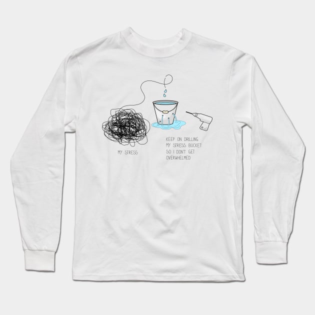 Mental health awareness - stress relieve creative concept Long Sleeve T-Shirt by SooperYela